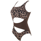 Women's Cutout Halter One Piece Swimsuit High Cut Bathing Suit