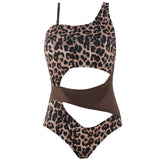 Women's Cutout Halter One Piece Swimsuit High Cut Bathing Suit